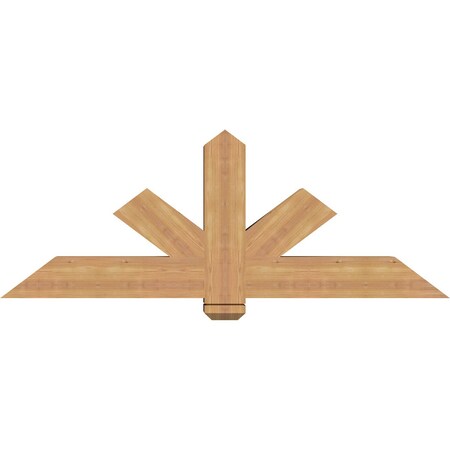 Ekena Millwork Kennewick Timber Gable Bracket, Western Red Cedar, 60"W x 22"H x 5 1/2"D x 5 1/2"F, 9/12 Pitch GBW060X22X0606KEN00SWR